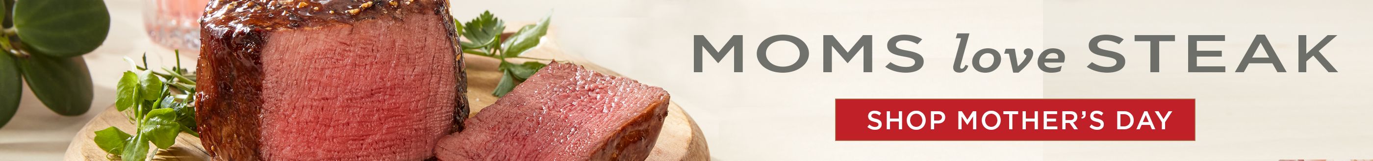 Mother's Day steak on dish.