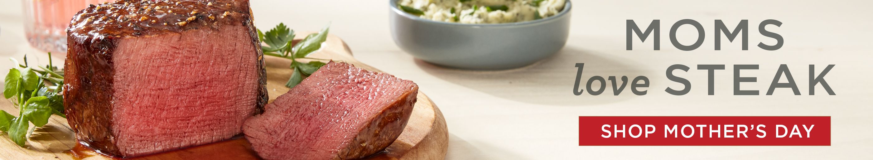 Mother's Day steak on dish.